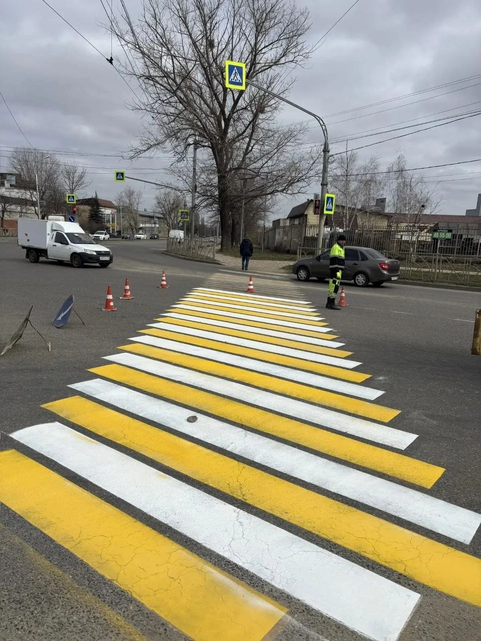В Ставрополе обновляют дорожную разметку В Ставрополе обновляют дорожную разметку