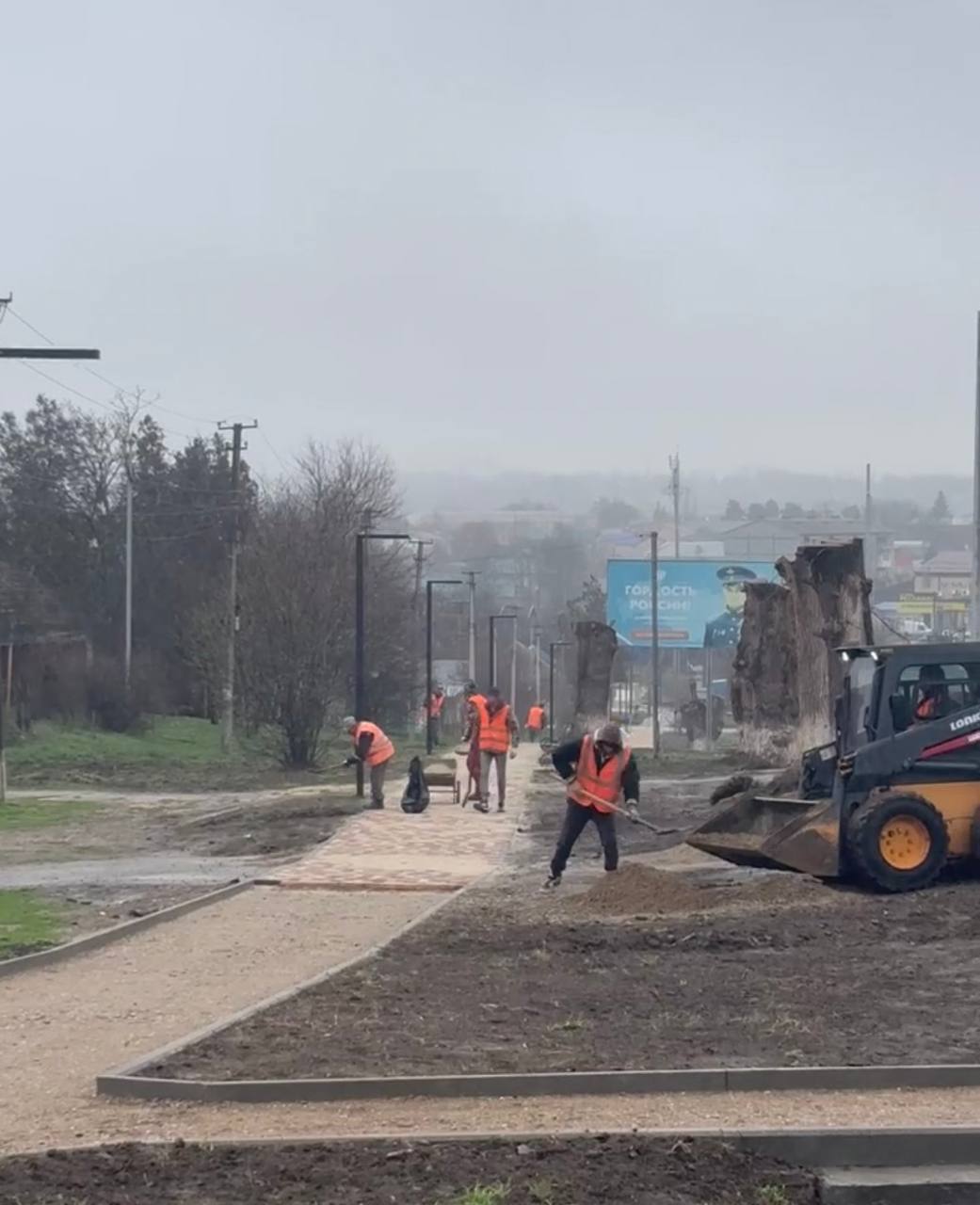 На кадрах — благоустройство пешеходной зоны по улице Войтика в селе Александровском На кадрах — благоустройство пешеходной зоны по улице Войтика в селе Александровском