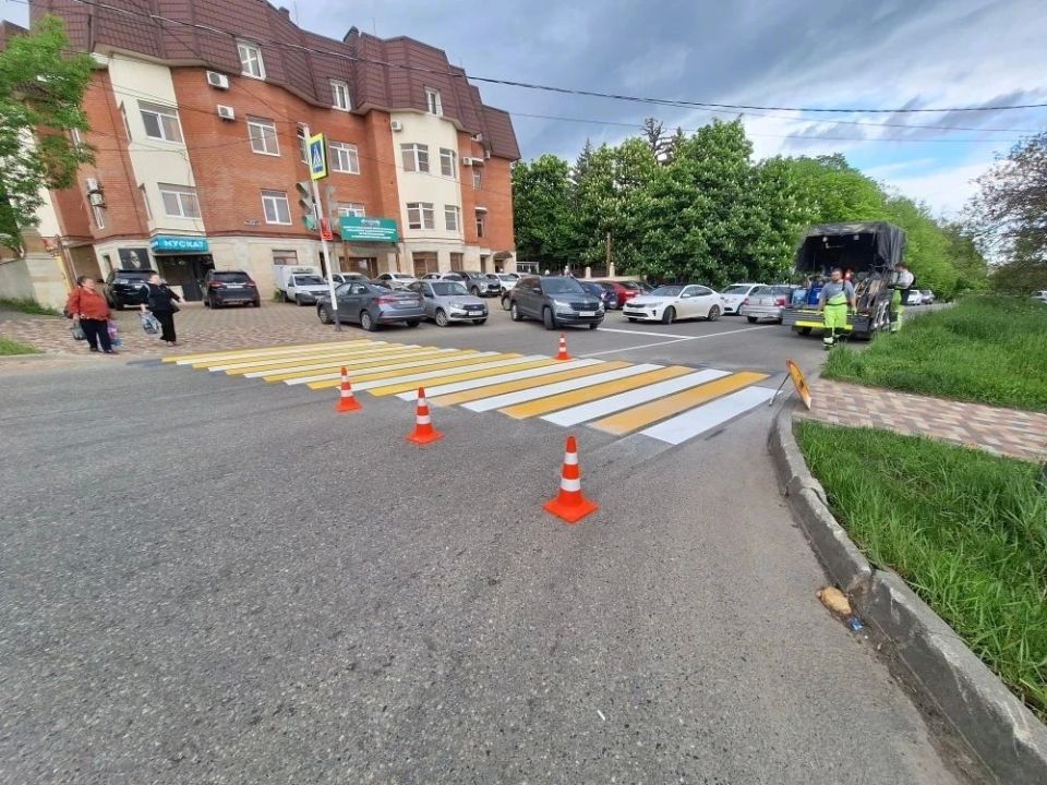 Обновление дорожной разметки продолжается в Ставрополе