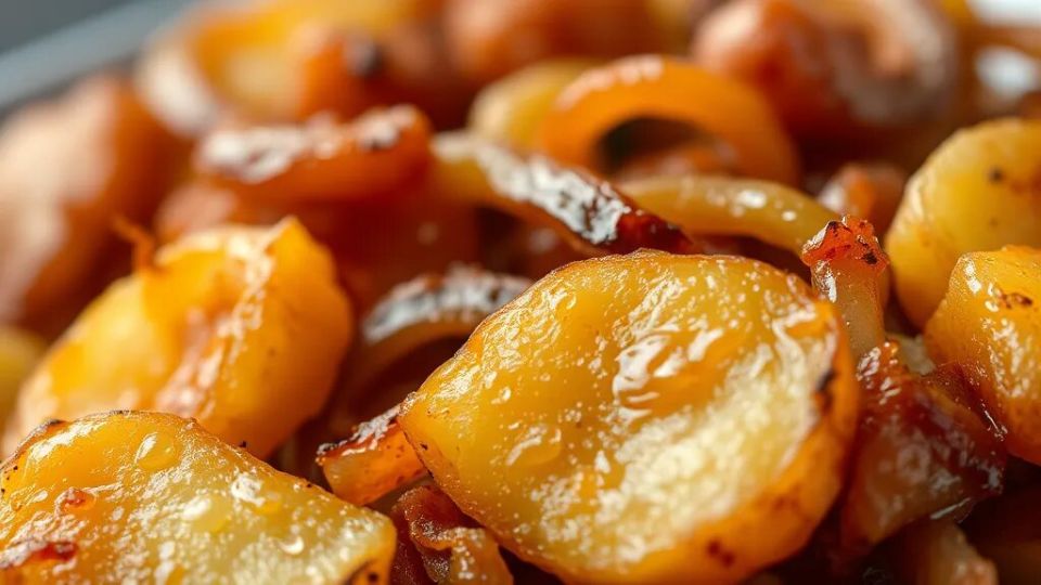 Жареная картошка с луком и мясом: простота и вкус в одном блюде