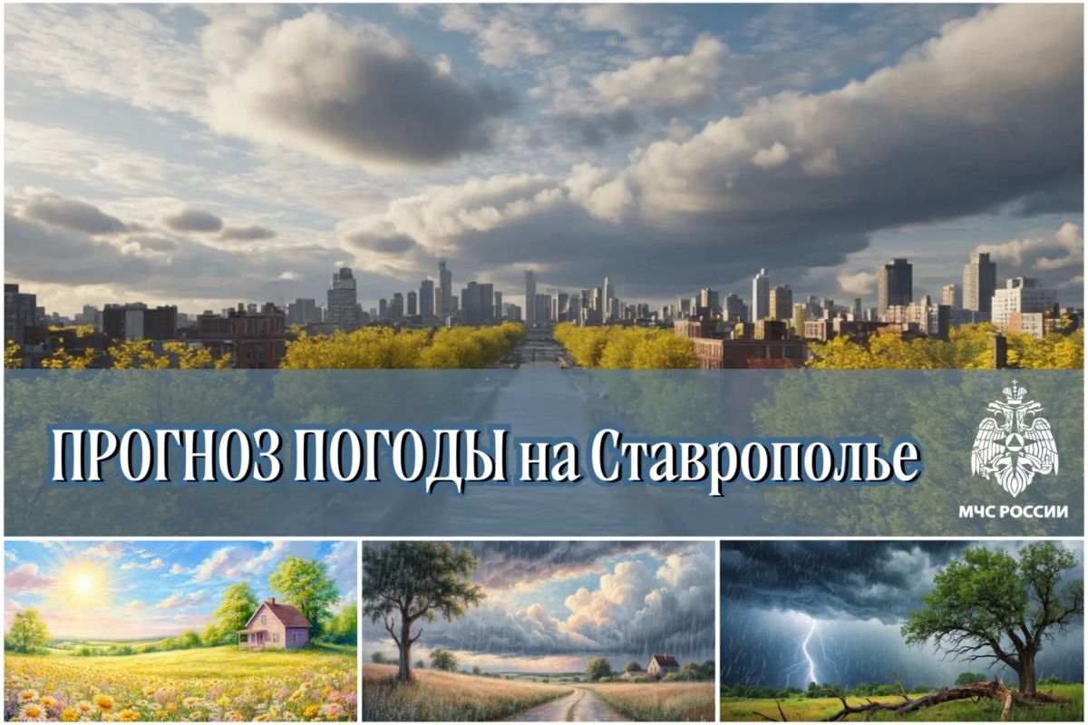 #МЧС26Прогноз. Погода по данным Ставропольского ЦГМС: 22 ИЮНЯ в крае ожидается переменная облачность