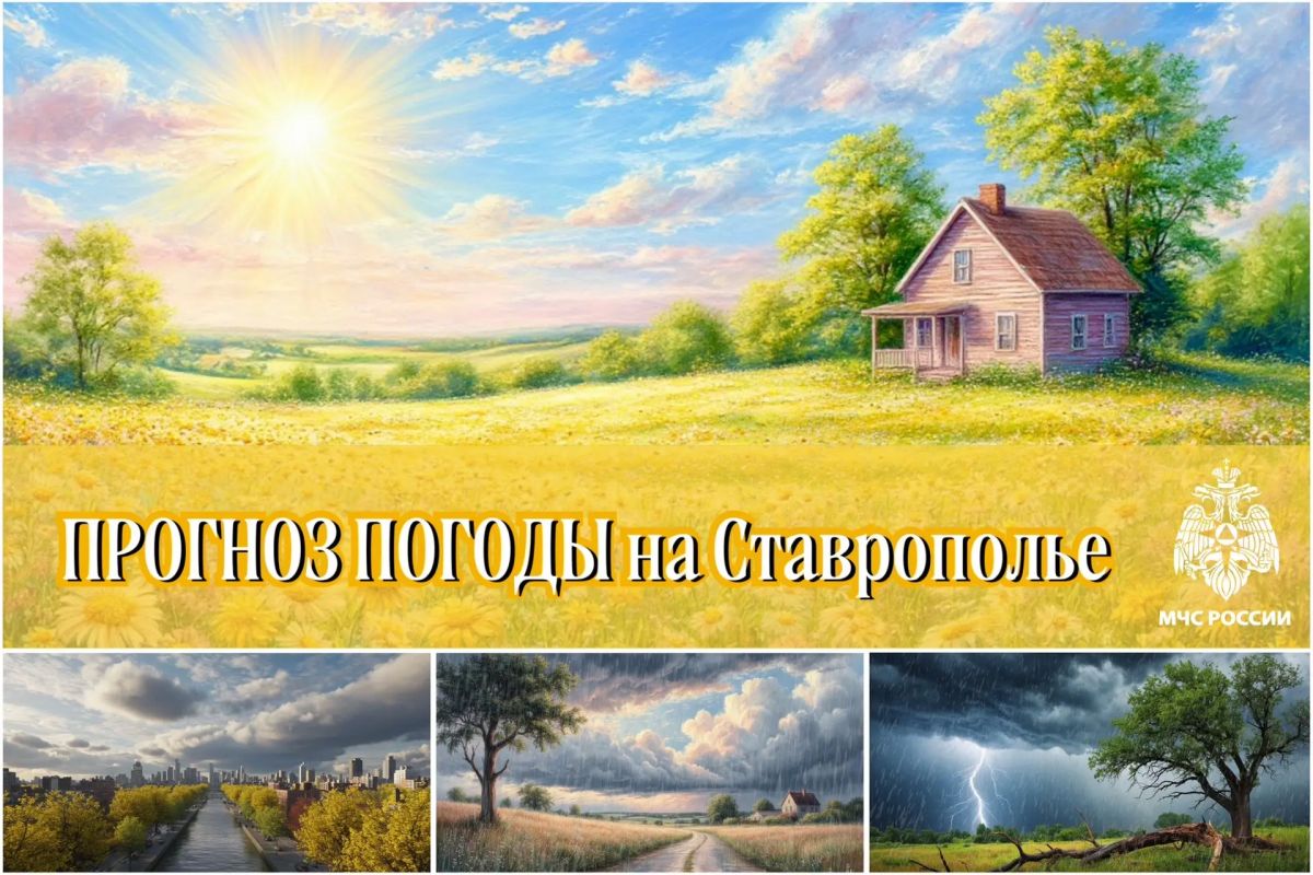 #МЧС26Прогноз. Погода по данным Ставропольского ЦГМС: 3ИЮЛЯ в крае переменная облачность