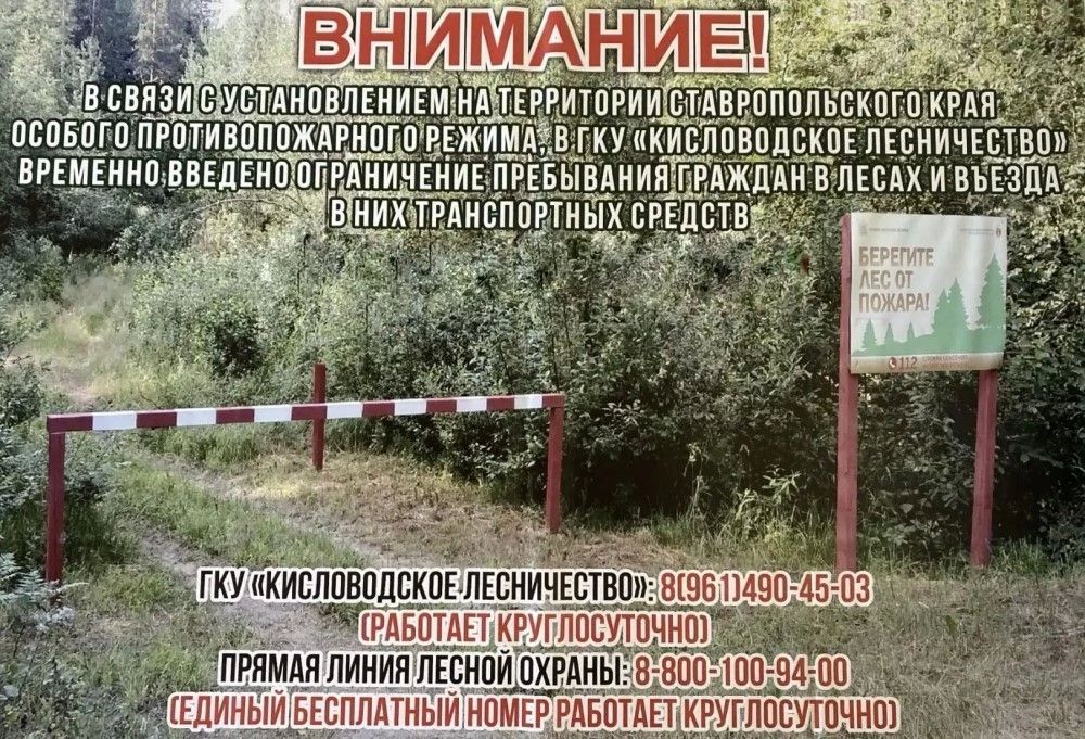 Ставропольские лесничества закрыли проезд в лес