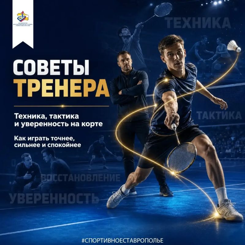 СОВЕТЫ ТРЕНЕРА. Правильный хват, точные перемещения, работа корпусом и постоянный анализ игры — важные составляющие успеха в бадминтоне