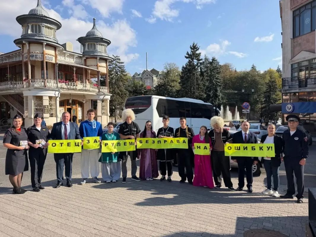В Пятигорске отцам-водителям напомнили об ответственности за рулём в рамках праздничной акции